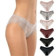 thumbnail image 6 of Alyce Ives Intimates Women’s Lace Bikini, Sheer Lace, L, 6 Pack, 6 of 9