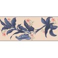 thumbnail image 5 of Dundee Deco's Peel and Stick Wallpaper Border - Floral Purple Tan Flowers Wall Border Retro Design, 15 ft x 7 in, Self Adhesive, 5 of 6