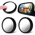 thumbnail image 1 of 4 Piezas (Negro) Espejo de Coche de Punto Ciego Delgado, Espejo de Punto Ciego Ajustable de 360 ​​​​° Espejo Convexo de Vidrio HD Redondo con Marco Espejo Lateral Espejo Retrovisor de Gran Angular Sailing Electrónica, 1 of 5