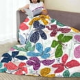 thumbnail image 6 of Pofeuu Colorful Butterflies Print Ultra-Soft Micro Fleece Blanket,for Bed Or Sofa,All Season Throw Blankets Flannel Blanket-50"x40", 6 of 7