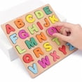 thumbnail image 3 of Wooden Alphabet Puzzles Set Abc Letter Puzzle Board Kid Learning Educational Toy G, 3 of 5