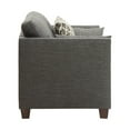 thumbnail image 3 of Transitional Style Wood and Linen Chair with 3 Pillows in Gray, 3 of 5