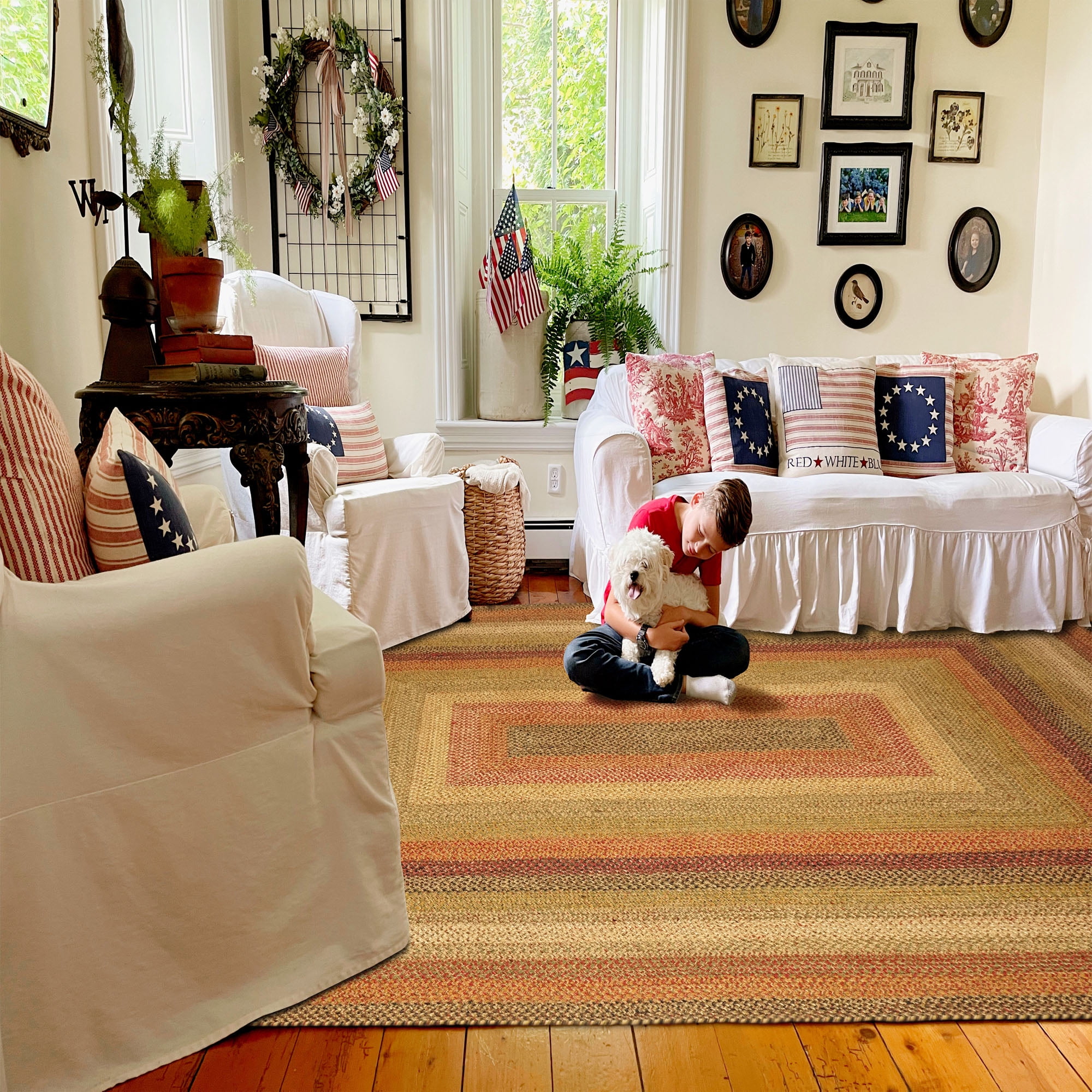 Homespice Kingston Tan Braided Runner Rug 22x72" Jute Rug for Hallways