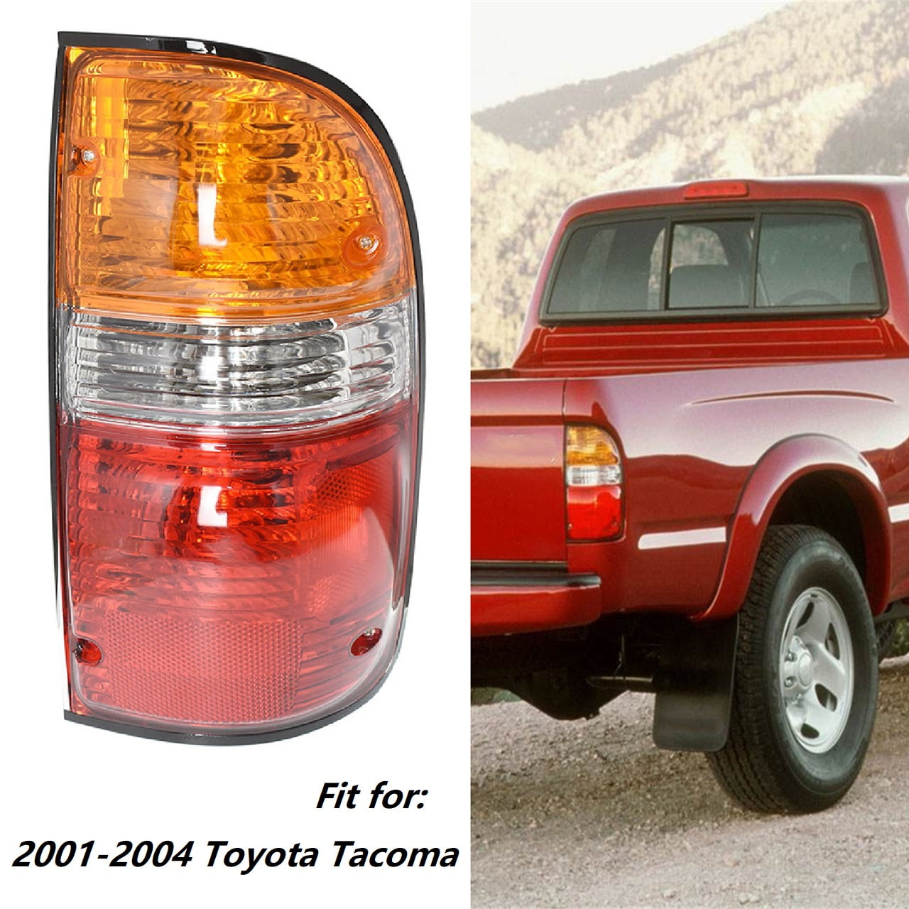 Labwork Rear Tail Light Lamp Housing Assembly Fit for 2001 2002 2003 2004 Toyota Tacoma, Rear Right (Passenger Side)