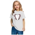 thumbnail image 5 of Robe à Manches Courtes Chemise à Manches Courtes pour Tout-Petits Garçons Filles Imprimé Baseball T-Shirt Mode Mignon Col Rond Imprimé Haut à Manches Courtes Chemise de Baseball pour Garçons Hauts à Manches Courtes, 5 of 5