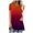 Orange, variant on TIHLMK Womens Shirts Multicolor Fashion Women Summer Loose Print Round-Neck T-Shirt Short Sleeve Casual Blouse Gift for Womens Tops