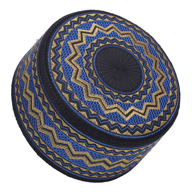 Sombrero Kufi De Oración Musulmana Para Hombres, Sombrero De Oración Redondeado Bordado, Gorro Bordado De Calavera Islámica, Gorro De Gorro,
