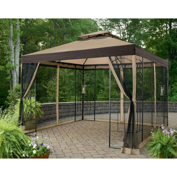 Garden Winds Replacement Canopy Top for the Winslow Arrow Gazebo, Athena Gazebo, and Double Arch Gazebo, Riplock 350