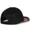 thumbnail image 4 of Outdoor Cap USA-300M American Flag Woven Label Visor-Black/Black, 4 of 8
