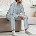 thumbnail image 7 of Daiia Funny Chicken for Men's Long-Sleeved Pajama Set – Soft & Comfortable Sleepwear Button-Up Pajamas Cozy Lounge Wear-XX-Large, 7 of 7