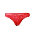 thumbnail image 5 of WZXFASHION String pour Femmes Transparent Aguichant avec Perles Massage à l'Entrejambe Culottes pour Femmes Rouge Taille Unique, 5 of 5