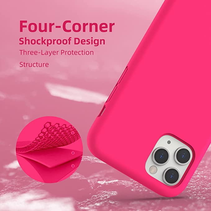 for iPhone 11 Pro Max Silicone Case, Shockproof Dustproof Anti-Scratch Phone Case Cover for iPhone 11 Pro Max, Liquid Silicone Phone Case (Pink) Walmart.com