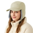 thumbnail image 6 of TOPTIE Winter Hats with Earflaps Trapper Hat Warm Hat Windproof Faux Fur Fully Lined-Black, 6 of 7