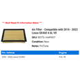 thumbnail image 2 of Air Filter - Compatible with 2010 - 2022 GX460 4.6L V8 2011 2012 2013 2014 2015 2016 2017 2018 2019 2020 2021, 2 of 2
