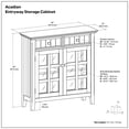 thumbnail image 4 of Simpli Home Acadian 36 inch Wide Solid Wood Transitional Entryway Storage Cabinet in Brunette Brown, 4 of 5