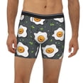 thumbnail image 2 of Cauagu Cute Poached Eggs Print Men's Boxer Briefs, Funny & Cute Underwear Elastic Waistband Briefs Ideal Gift for Men,1-Pack, 2 of 7
