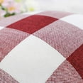 thumbnail image 2 of Set of 2 Christmas Buffalo Check Plaid Throw Pillow Covers Cushion Case Polyester for Farmhouse Home Decor Red and Black, 18 x 18 Inches, 2 of 6
