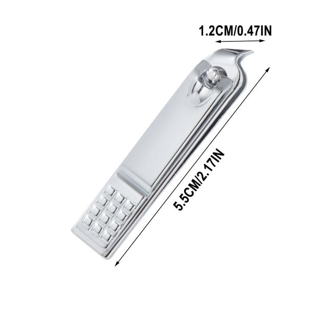 Cortaúñas para uñas gruesas de acero inoxidable con recogedor para hombres y mujeres.