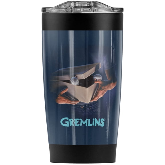 Gremlins Original Poster Stainless Steel Tumbler 20 oz Coffee Travel Mug/Cup, Vacuum Insulated & Double Wall with Leakproof Sliding Lid | Great for Hot Drinks and Cold Beverages