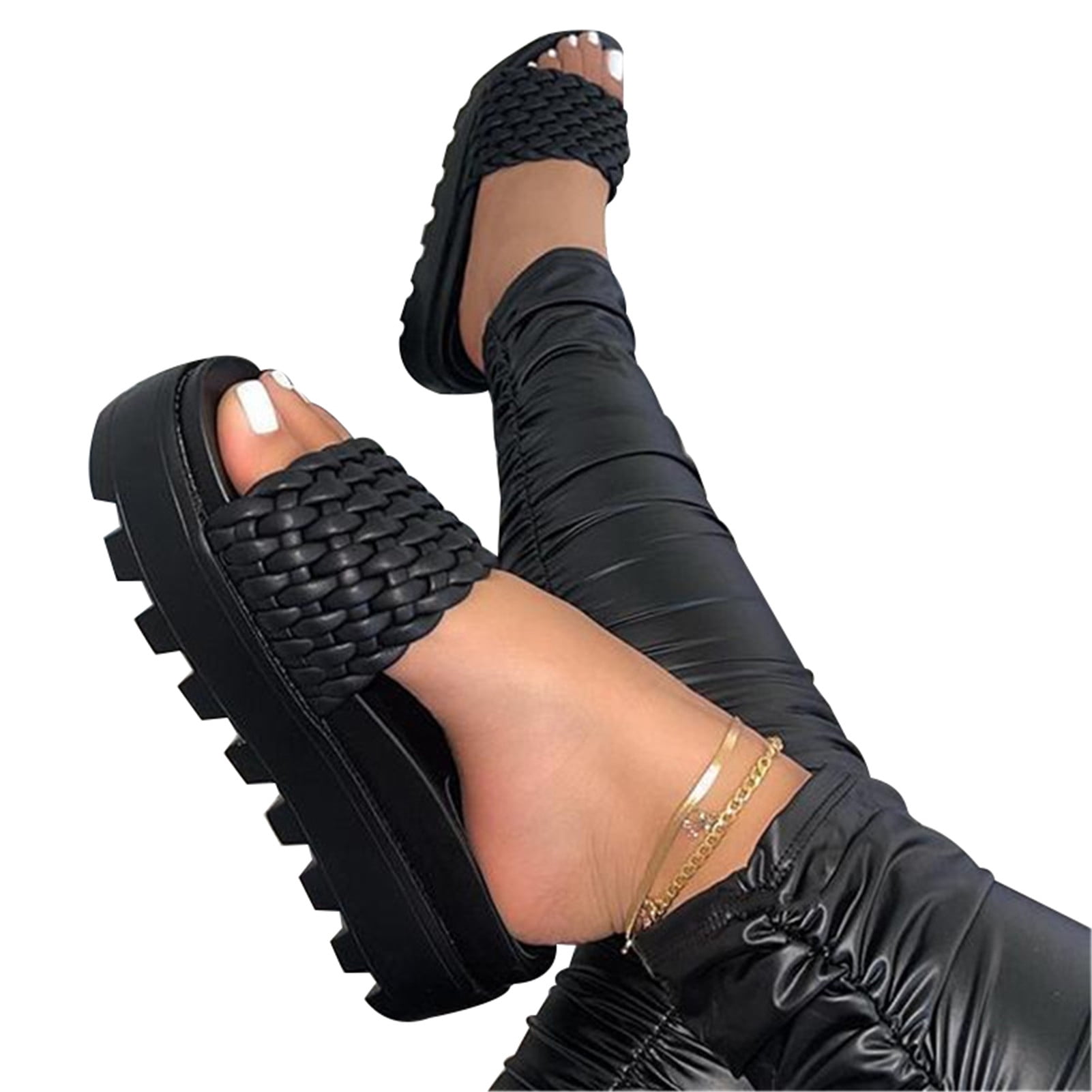 trendy platform preparation fashion slippers