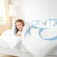 thumbnail image 3 of Erosebridal Blue Bowknot Twin Bedding Sets for Girls, Monogrammed O Bedding Comforter Set, Reversible 7pcs, 3 of 6