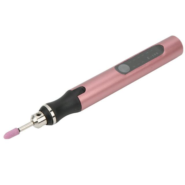 Mini DIY Vibro Engraving Tool Kit, Electric Micro Engraver Pen Aluminum Alloy For Plastic For Metal For Glass For Nails Rose Gold