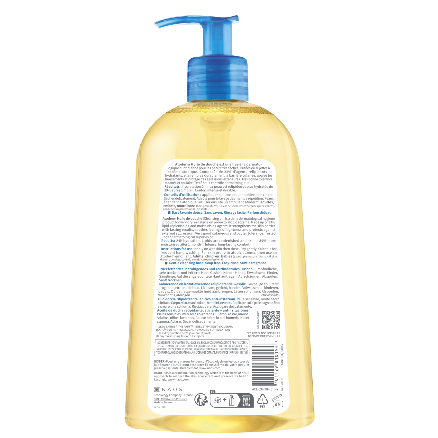 Bioderma Atoderm Shower Oil for Very Dry Skin, 16.9 fl oz photo 2