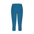 thumbnail image 4 of Capri Leggings for Women 2026 Casual Summer Capri Pants Stretch Slimming Workout Yoga Pants Women Hollow Out Leggings 17-Royal Blue L, 4 of 4