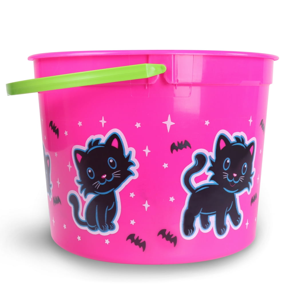 Way To Celebrate Halloween Jumbo Trick or Treat 5Quart Bucket, Cats