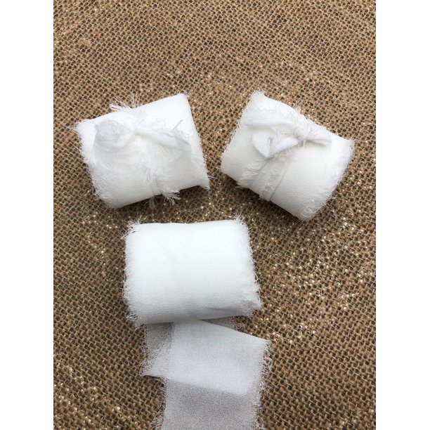 1.5 X 193 Inch Chiffon Ribbon Handmade For Wedding Invitation Wrapping Bridal Bouquets Birthday Party Decoration