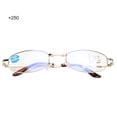thumbnail image 4 of Gafas de lectura multifocales progresivas para presbicia con bloqueo de luz azul para hombres y mujeres (+250 montura dorada), 4 of 14