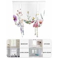 thumbnail image 6 of Spring Floral Tie Up Curtains for Window, Thermal Insulted Balloon Shade Adjustable Rod Pocket Curtains Valance Panels for Kitchen Bathroom Cafe 52 x 63 Yellow Pink Flowers Watercolor Pastoral, 6 of 6