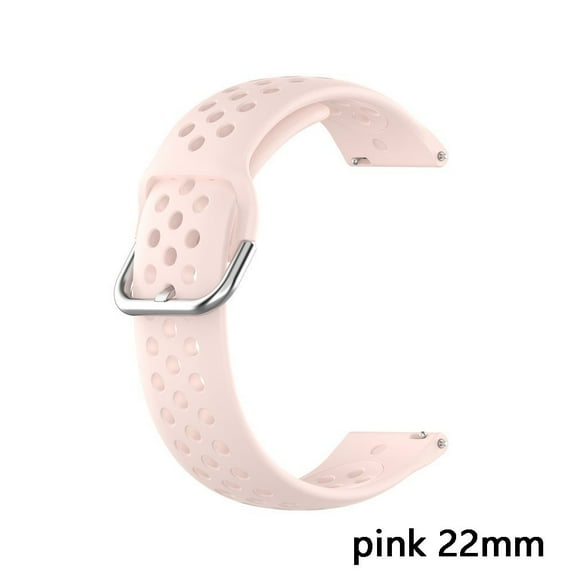 Accessories Soft Sport Adjustable Bracelet Replacement Watch Band Silicone Wrist Strap 20mm 22mm Strap PINK 22MM