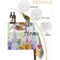 thumbnail image 5 of Spring Wildflowers Suqare Tablecloth - 60 x 60 Inch, Watercolor Floral Leaf Colorful Plaid Waterproof & StainResistant Tablecloth, Washable Oil-proof Table Cover for Dining/Party/Wedding/Buffet, 5 of 9