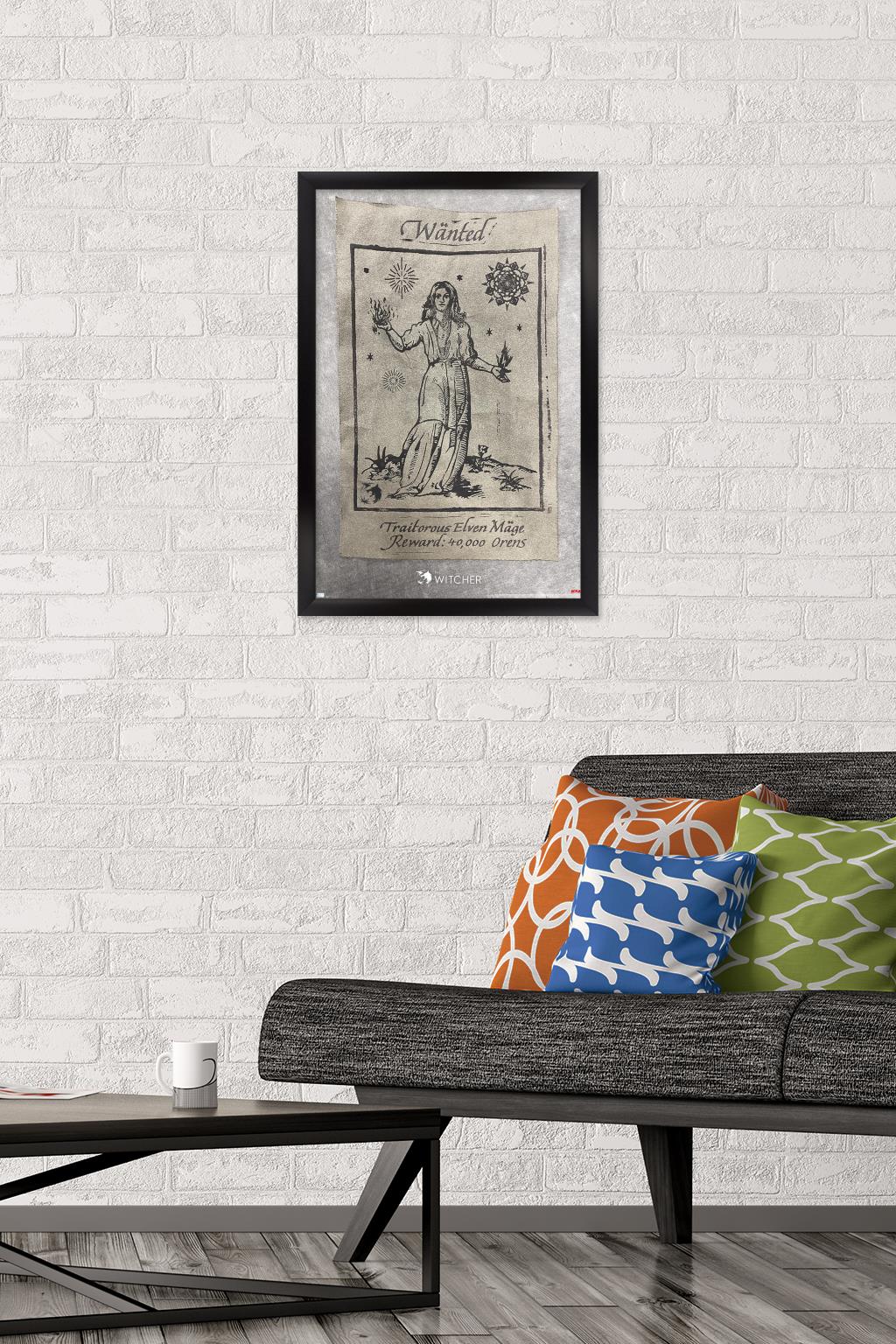 Netflix The Witcher Season 2 - Wanted Elven Mage Wall Poster, 14.725" x 22.375" Framed