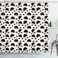 thumbnail image 1 of Ambesonne Hedgehog Shower Curtain, Porcupine Characters, 69"Wx75"L, Seal Brown Pale Brown, 1 of 3