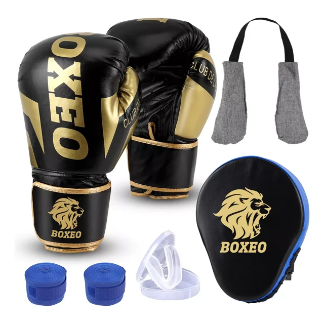 Guantes De Boxeo Para Kickboxing Con Manoplas Boxeo 8-16 Oz