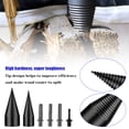thumbnail image 2 of ASKITO Wood Splitting Drill Bit Set 45mm & 32mm, Heavy Duty Cone Bit for Electric Drill, Split Dry Soft Wood Easily with 4 Attachments, Log Splitter Tool Kit, 2 of 9