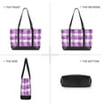 thumbnail image 6 of FORMRS Canvas Laptop Tote Bag for Women with 15.6" Computer Compartments Shoulder Handbag, Purple and White Pattern, 6 of 7