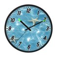 thumbnail image 2 of Dailycode Night Light Wall Clock Glow in The Dark 12 inch Battery Operated Silent Luminous Clocks, Starfish on Clear Water, 2 of 8