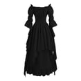 thumbnail image 4 of Renaissance Costume Women, Renaissance Dress, Medieval Dress for Women, Fairy Dress, Victorian Dress Renaissance Costume Women Gothic Witch Dress Medieval Wedding Dress, Black L, 4 of 8
