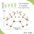 thumbnail image 5 of Little Partners Indoor Climbing Gym Active Play Equipment, Solid Wood Montessori Space Dome Climber for Toddlers 2-6 Years, Maximum 100 lb. Capacity, Large, 5 of 9
