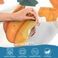 thumbnail image 4 of Yayeee Kitchen Curtains Light Filtering 27"x36" Rod Pocket Short Cafe Window Panel, Pumpkins Patten, 4 of 7