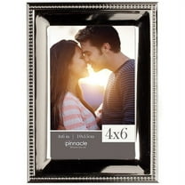 POLISHED SILVER W BEAD TRIM Frame 4x6 by Pinnacle trade  - 4x6
