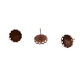 thumbnail image 2 of 20 Piezas Pendientes Base en Blanco para Cabujón Bisel 12 mm DIY Bricolaje Accesorios , Cobre Soledad Vintage aretes en blanco, 2 of 6