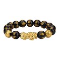 thumbnail image 3 of Pi Xiu Bracelet Feng Shui Black Obsidian Wealth Bracelet for Women Men Adjustable Elastic, 3 of 4