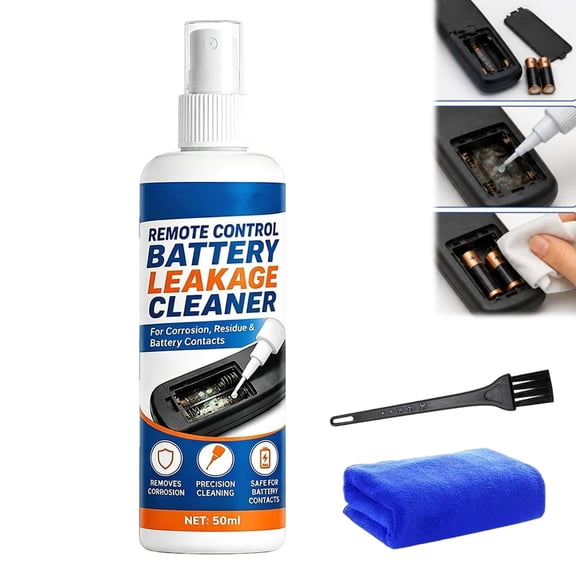 Battery Leakage Cleaner, Electrical Contact Cleaner Spray, Battery Terminal Cleaner for Remote Control, Electronics, Corroded Battery Contacts & Small Devices (50ML, 1PC)