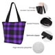 thumbnail image 4 of Disketp Purple Buffalo Plaid for Women’s Casual Shoulder Tote Bag Cross-body Handbags for Shopping, Travel and Daily Use, 4 of 6
