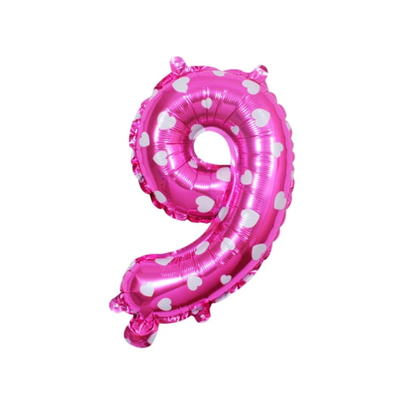 Globos flexibles y prácticos de la hoja del número del alfabeto Yuarrent Rosa 9 16 pulgadas