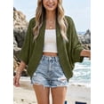 thumbnail image 2 of Anygrew Women's Lightweight Crochet Cardigan - Open Front Batwing Sleeve Hollow Out Summer Cover Up, 2 of 5